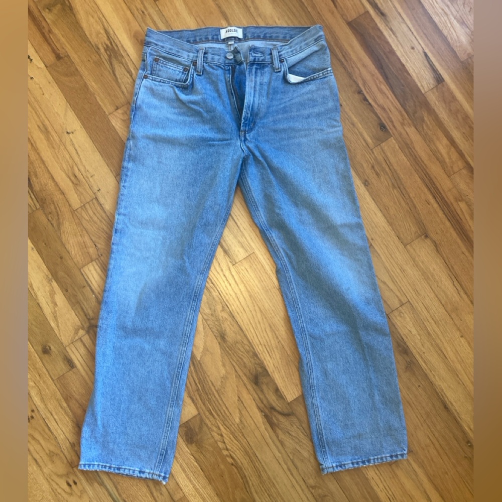 Agolde Mia Mid-Rise Straight Jeans